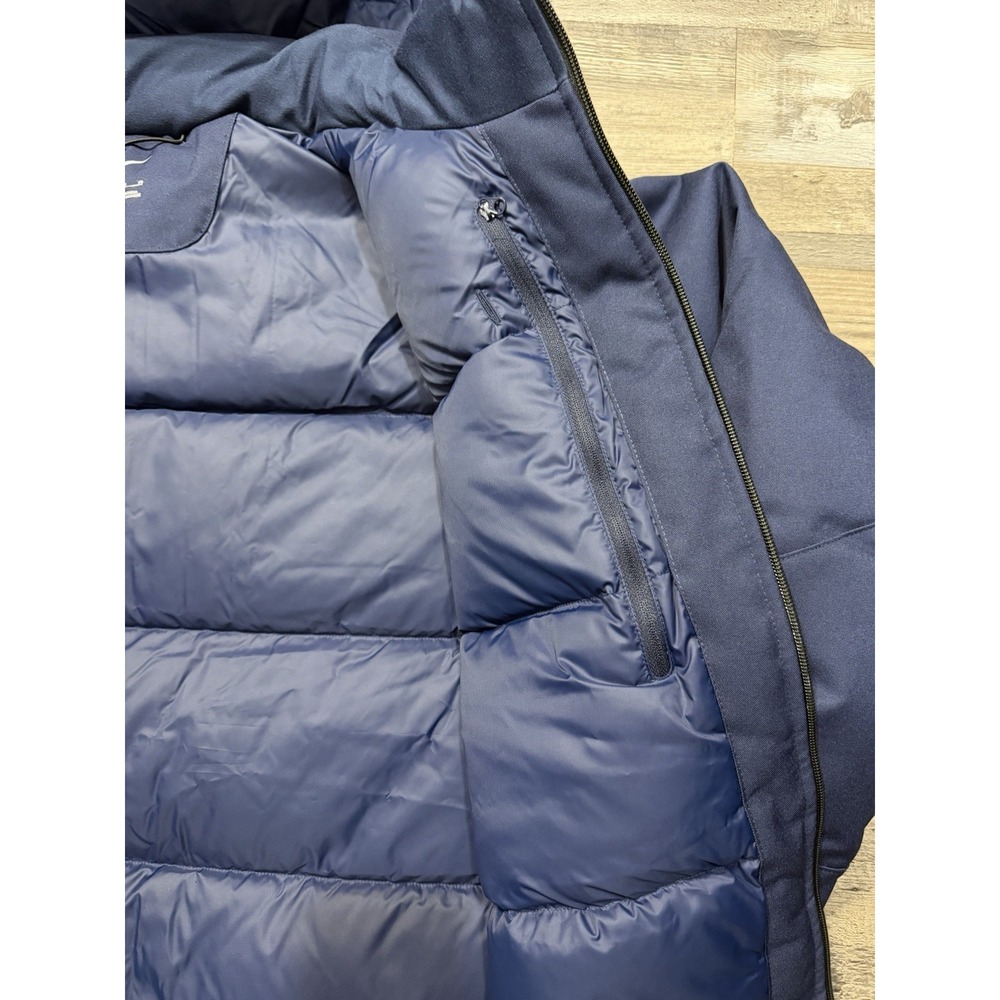 Nike 550 Down Hooded Sideline Navy Blue Football Parka Jacket NFL Team Issue M - Picture 6 of 13